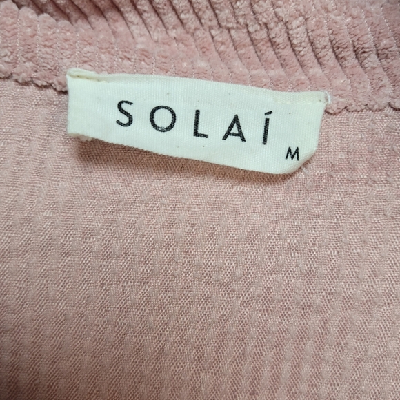 Solai The Label Dusty Pink Ribbed Romper Resort Wear Size Medium - Picture 9 of 10